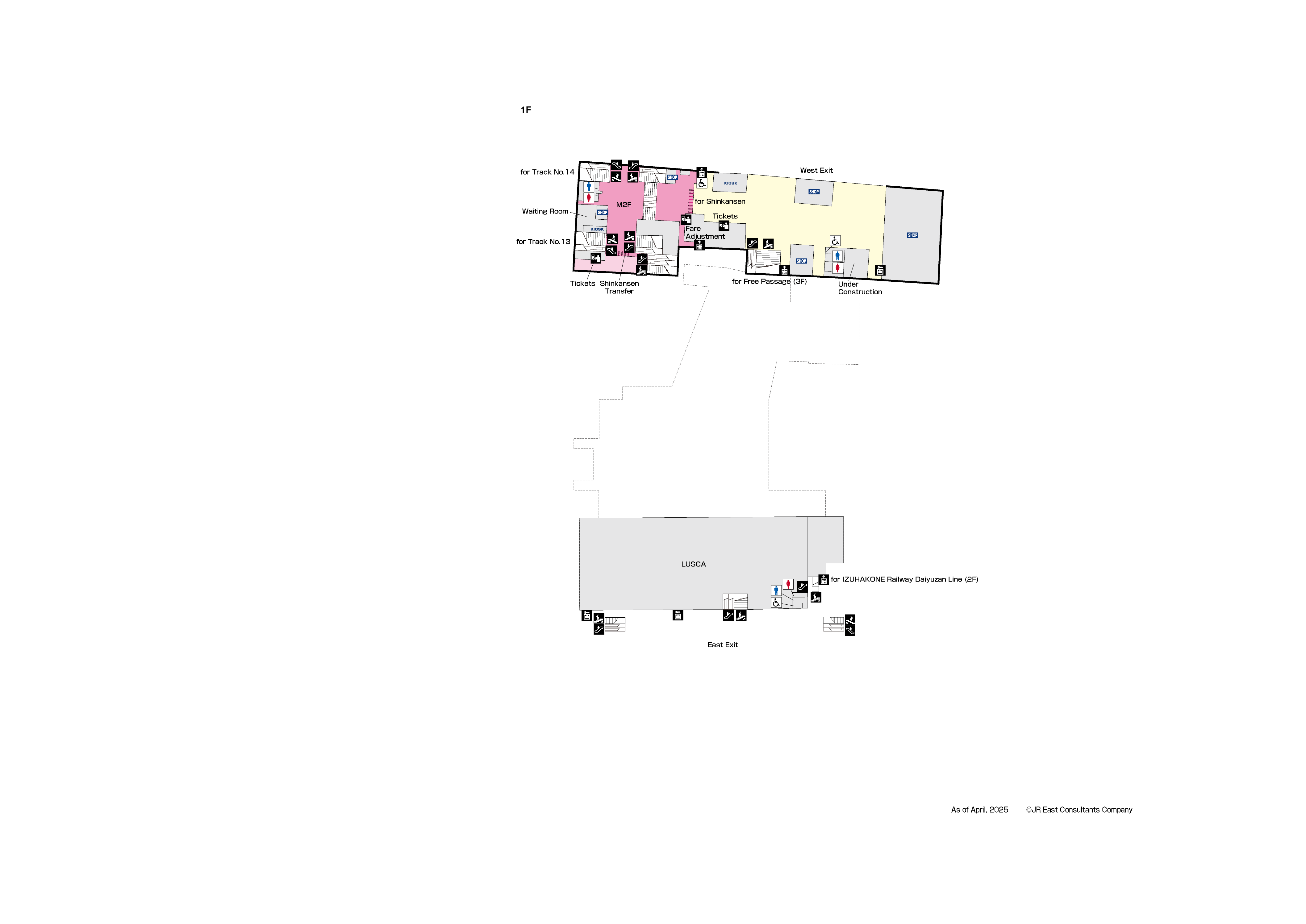 Odawara Station 1FMap