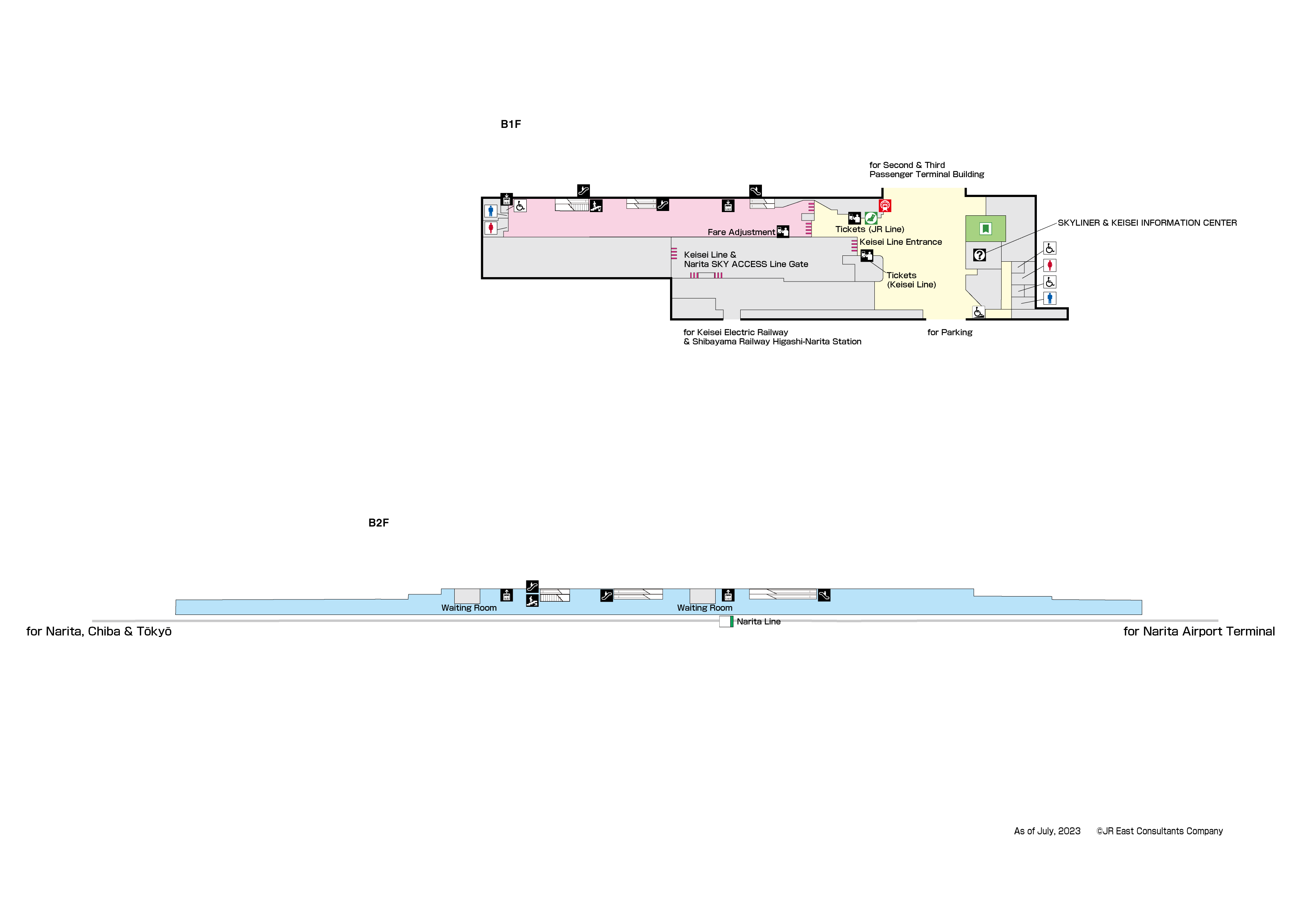 Narita Airport Terminal 2・3(Airport Terminal 2) B2-B1Map