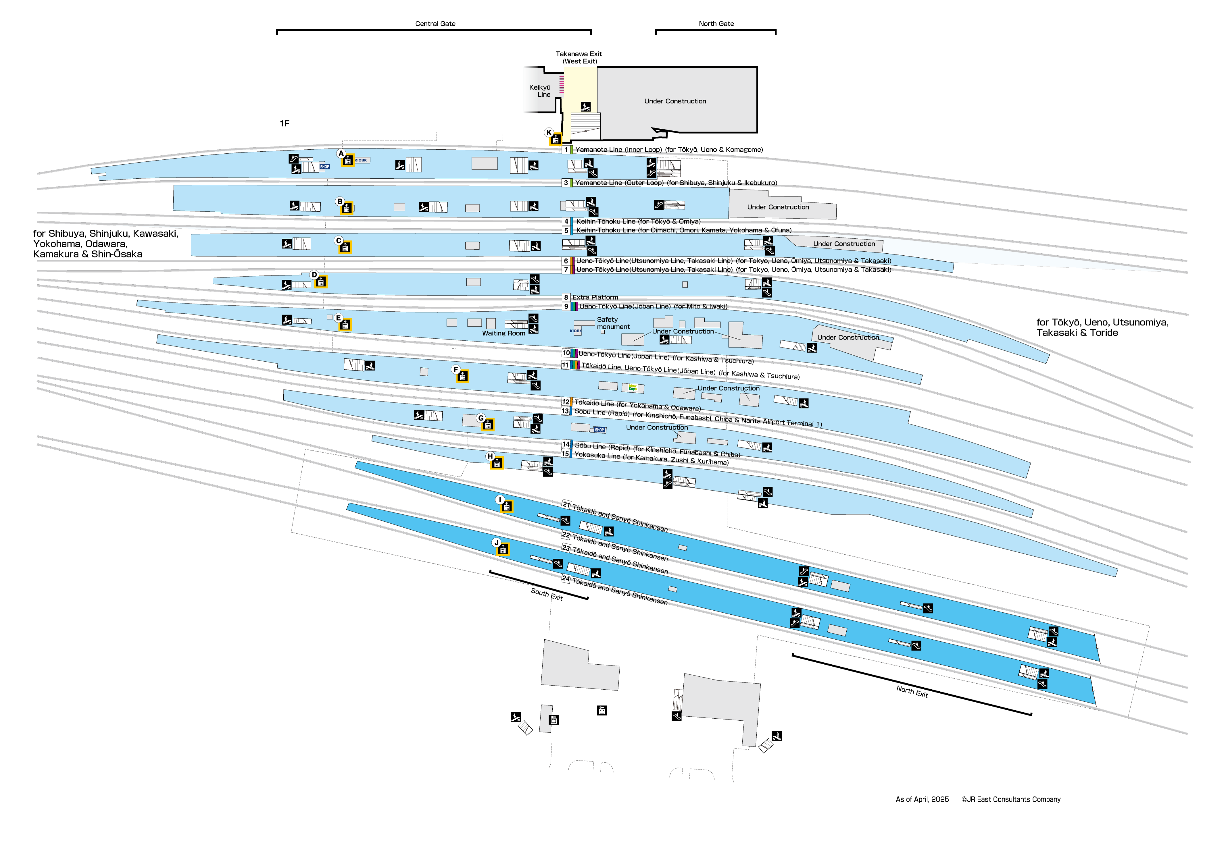 Shinagawa Station 1FMap