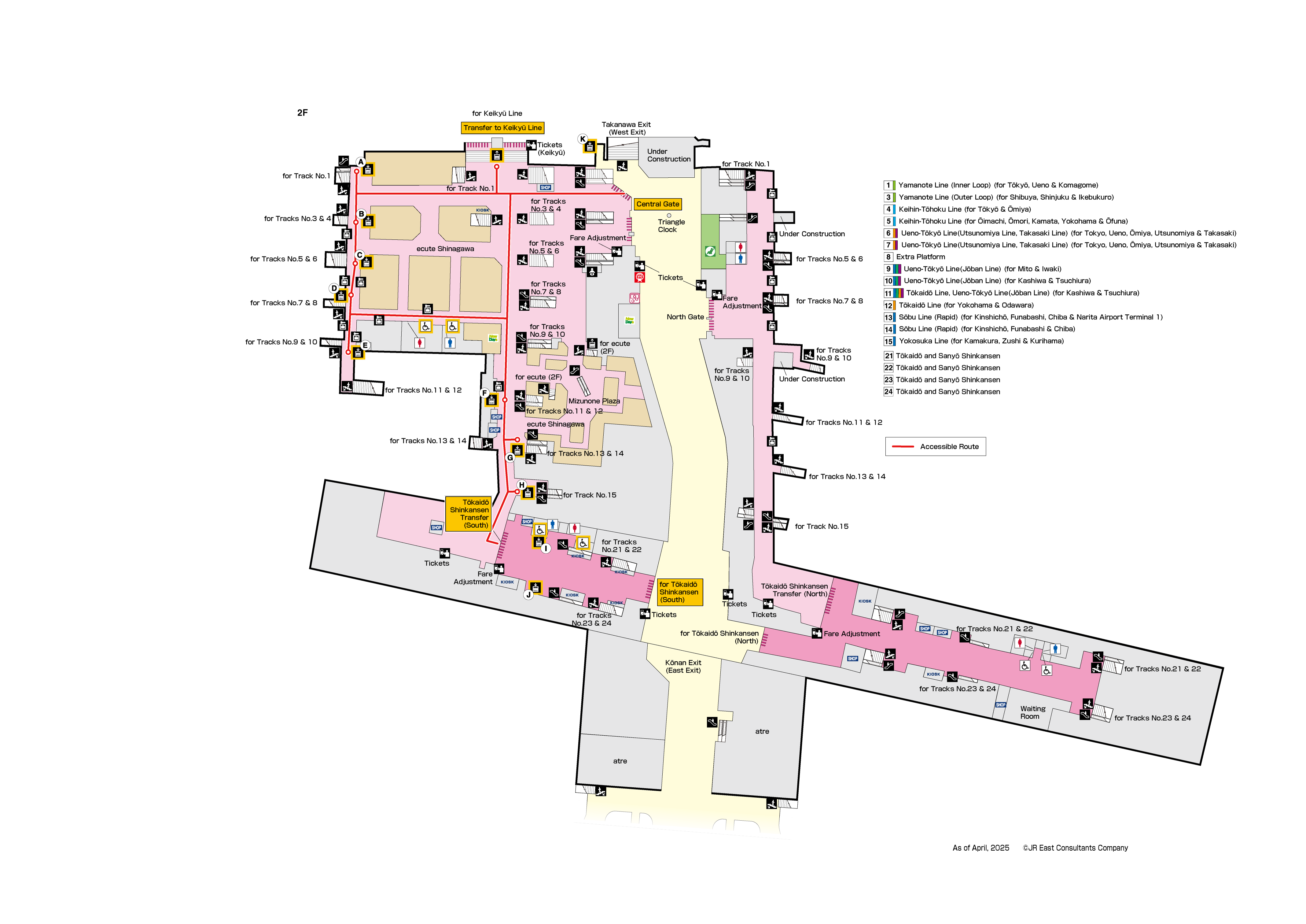 Shinagawa Station 2FMap