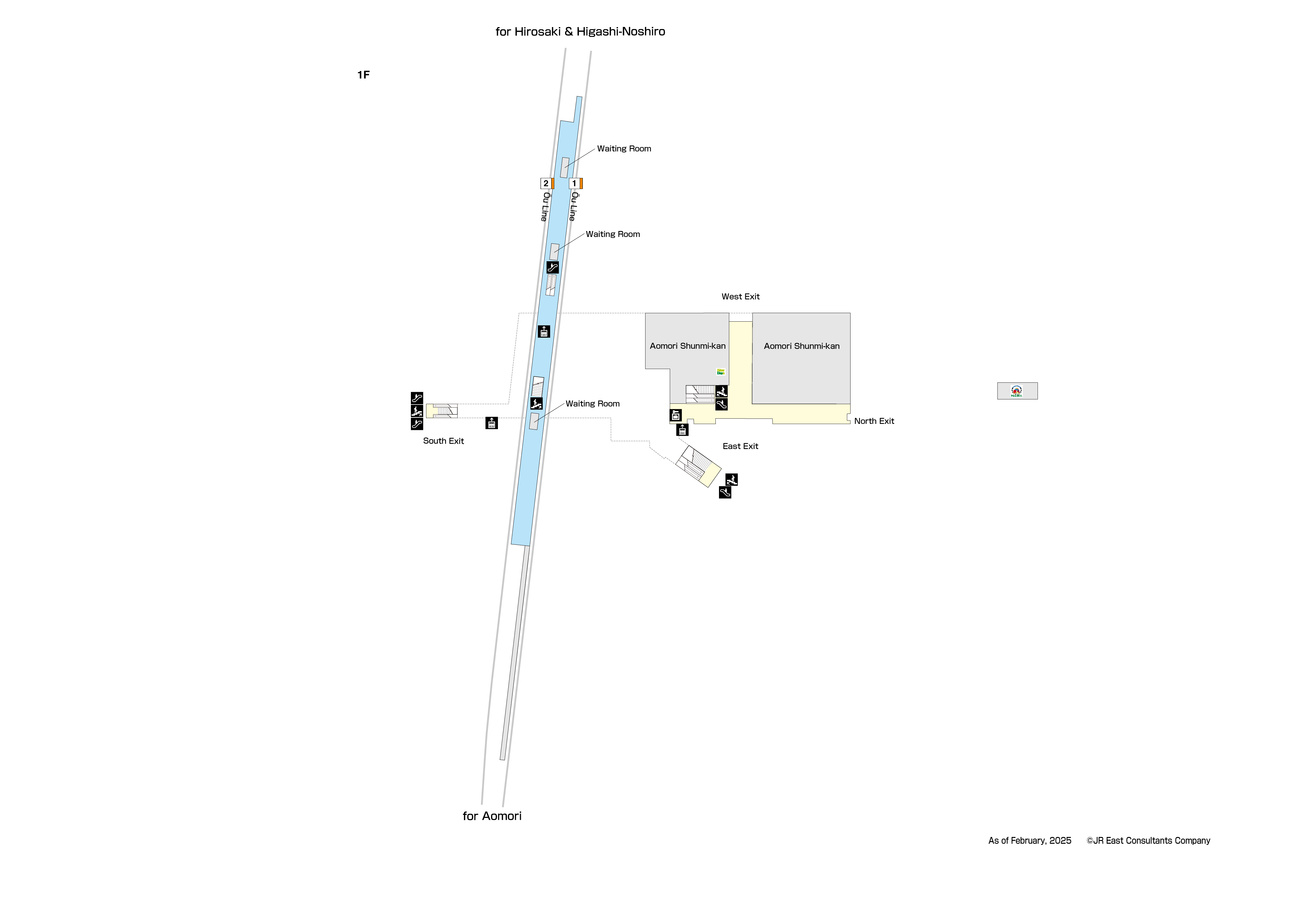 Shin-Aomori Station 1FMap