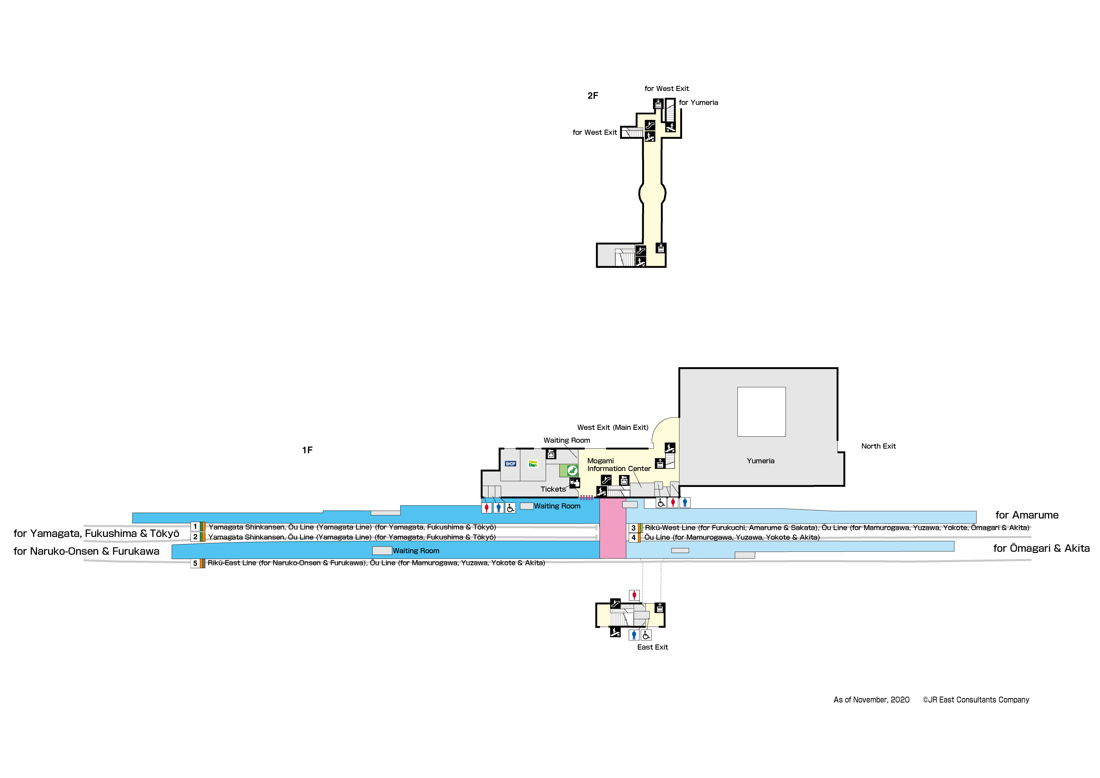 Shinjo Station 1F-2FMap