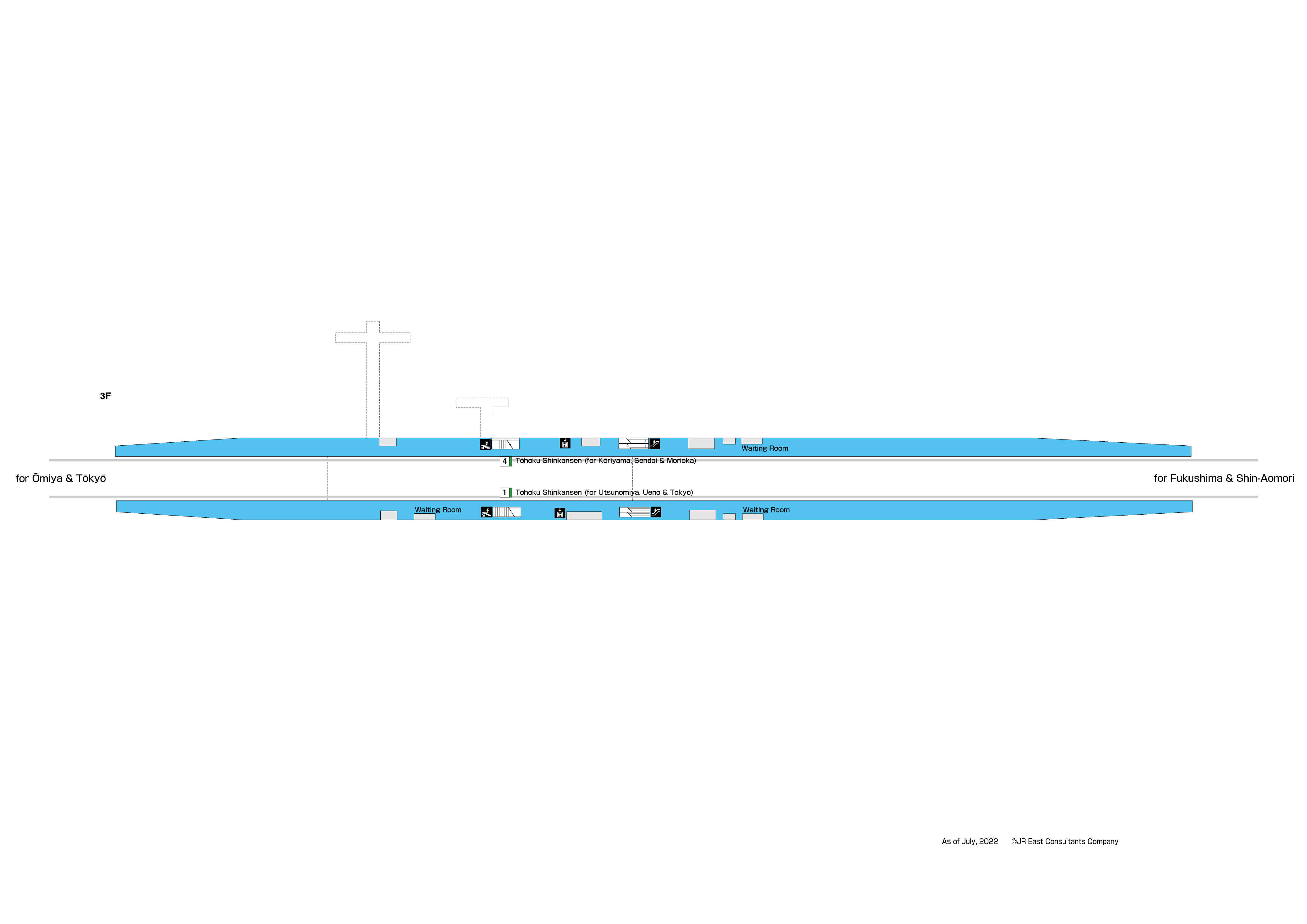 Shin-Shirakawa Station 3FMap