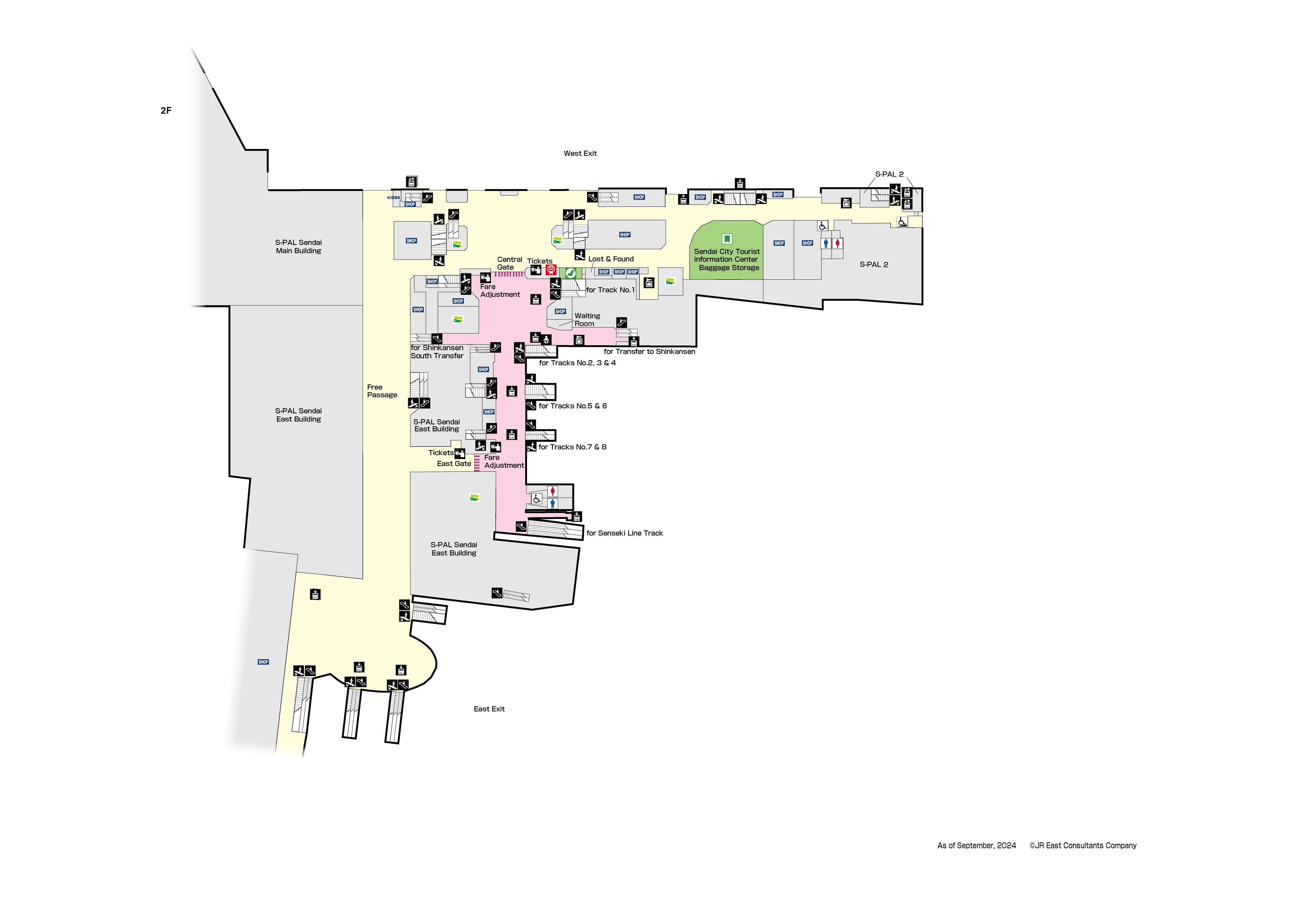 Sendai Station 2FMap