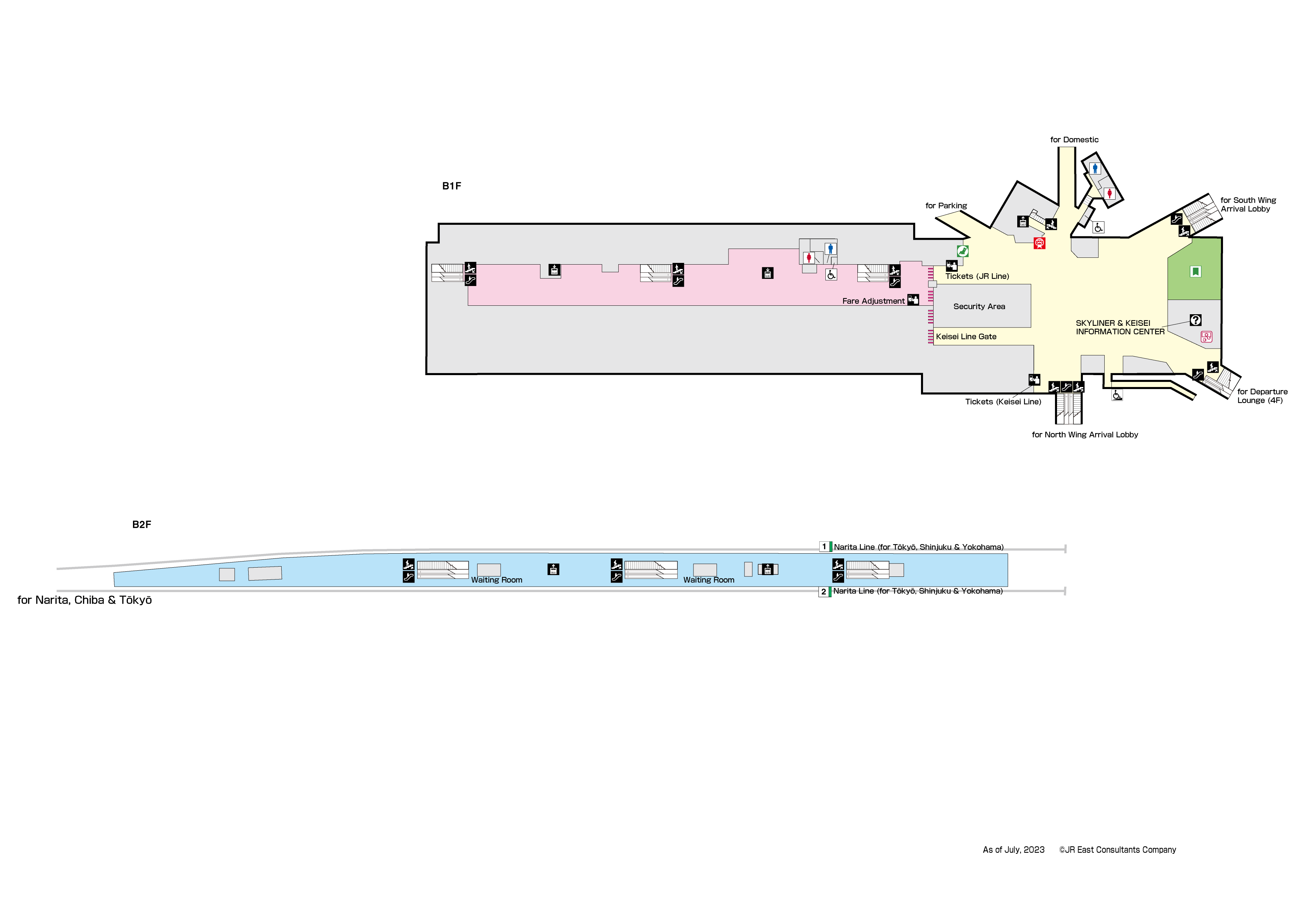 Jr East Guide Maps For Major Stations Narita Airport Terminal 1