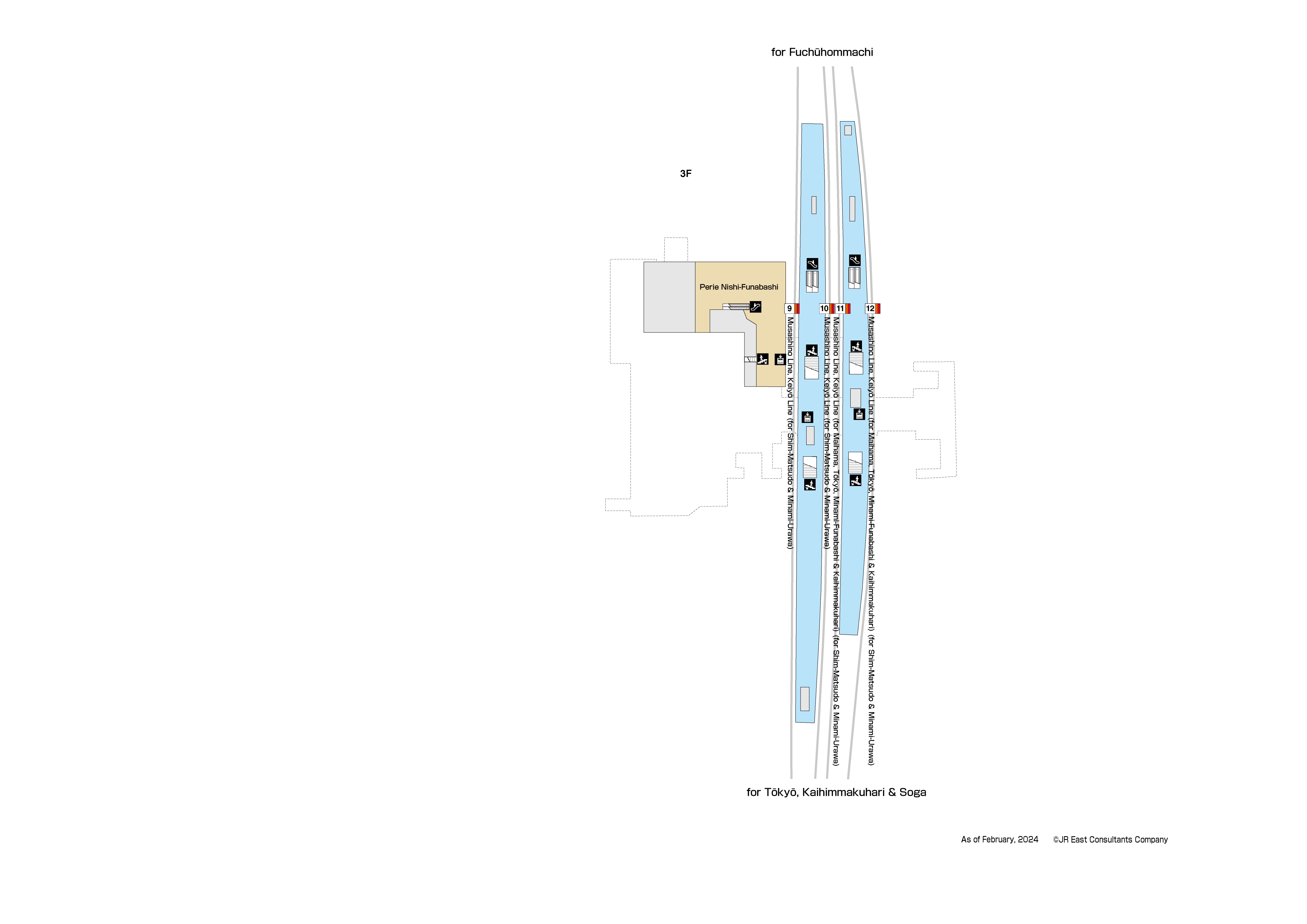 Nishi-Funabashi Station 3FMap