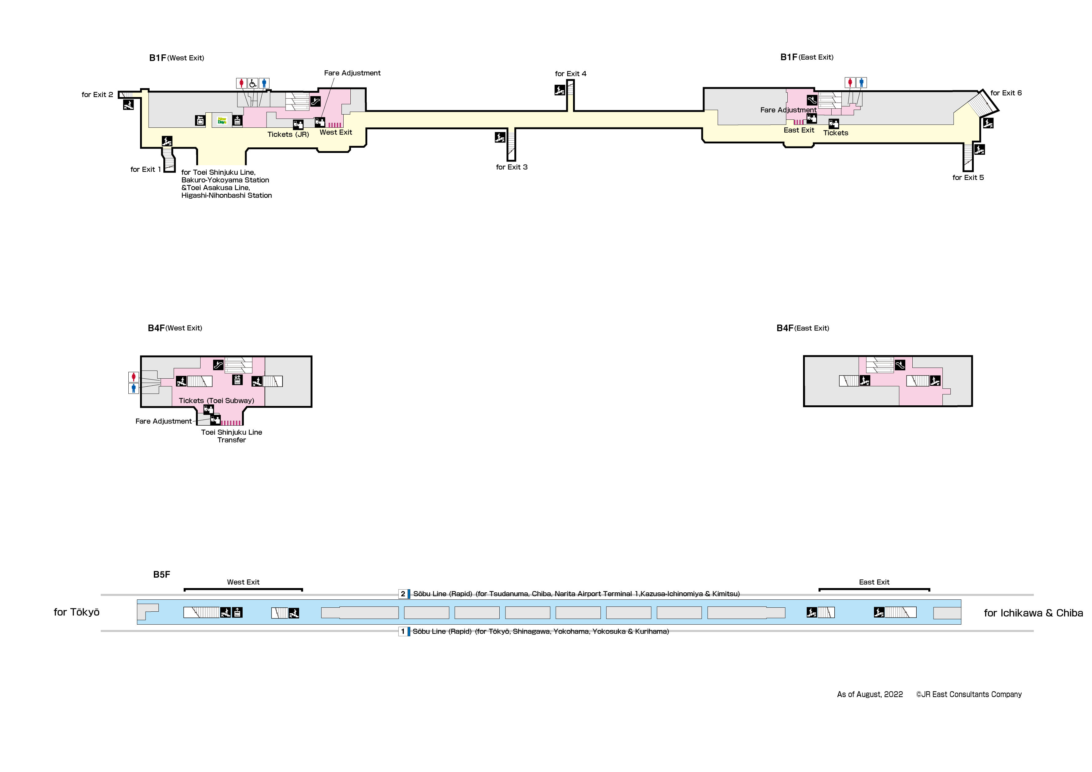 Bakurocho Station B5-B1Map