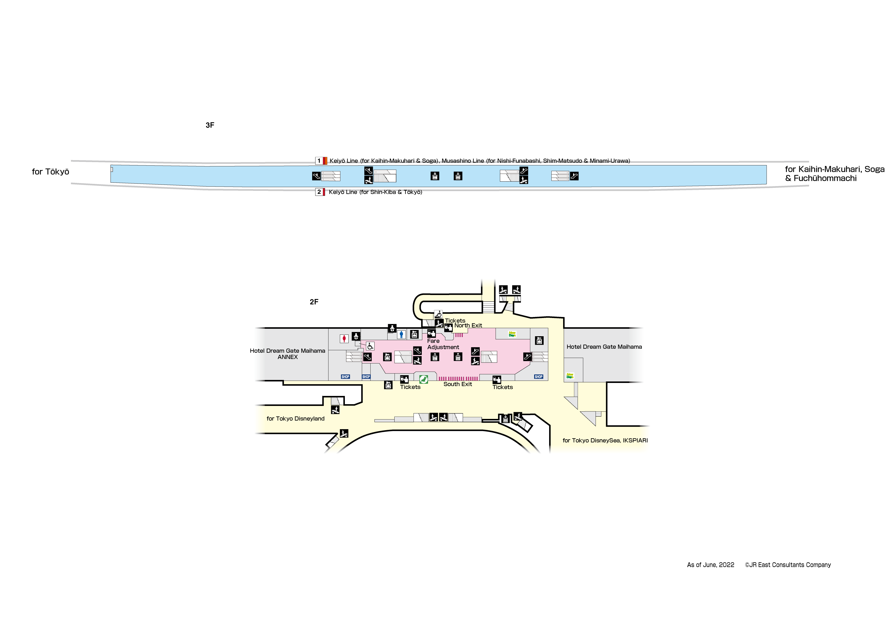 Maihama Station 2F-3FMap