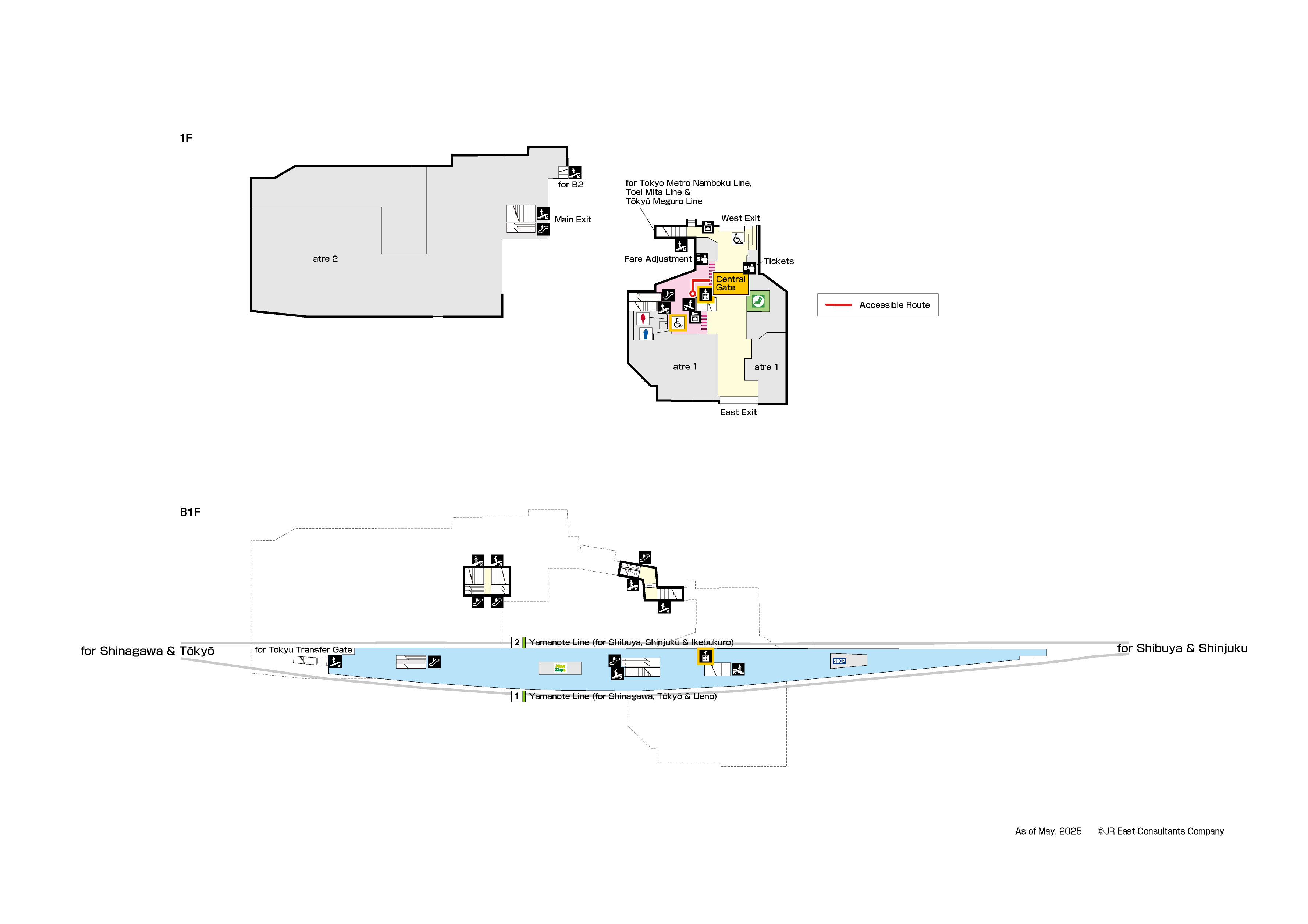 Meguro Station B1-1FMap