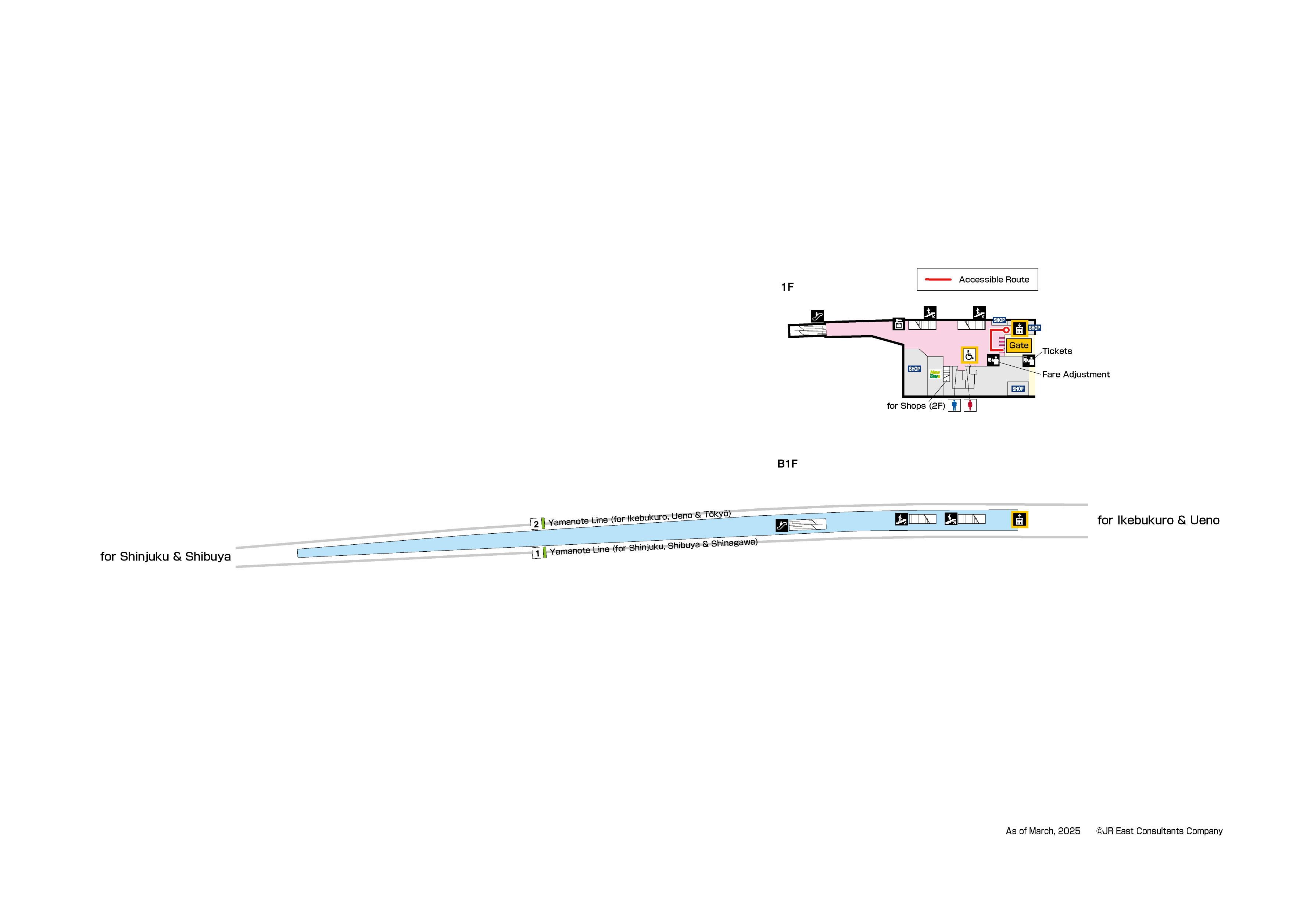 Mejiro Station B1-1FMap