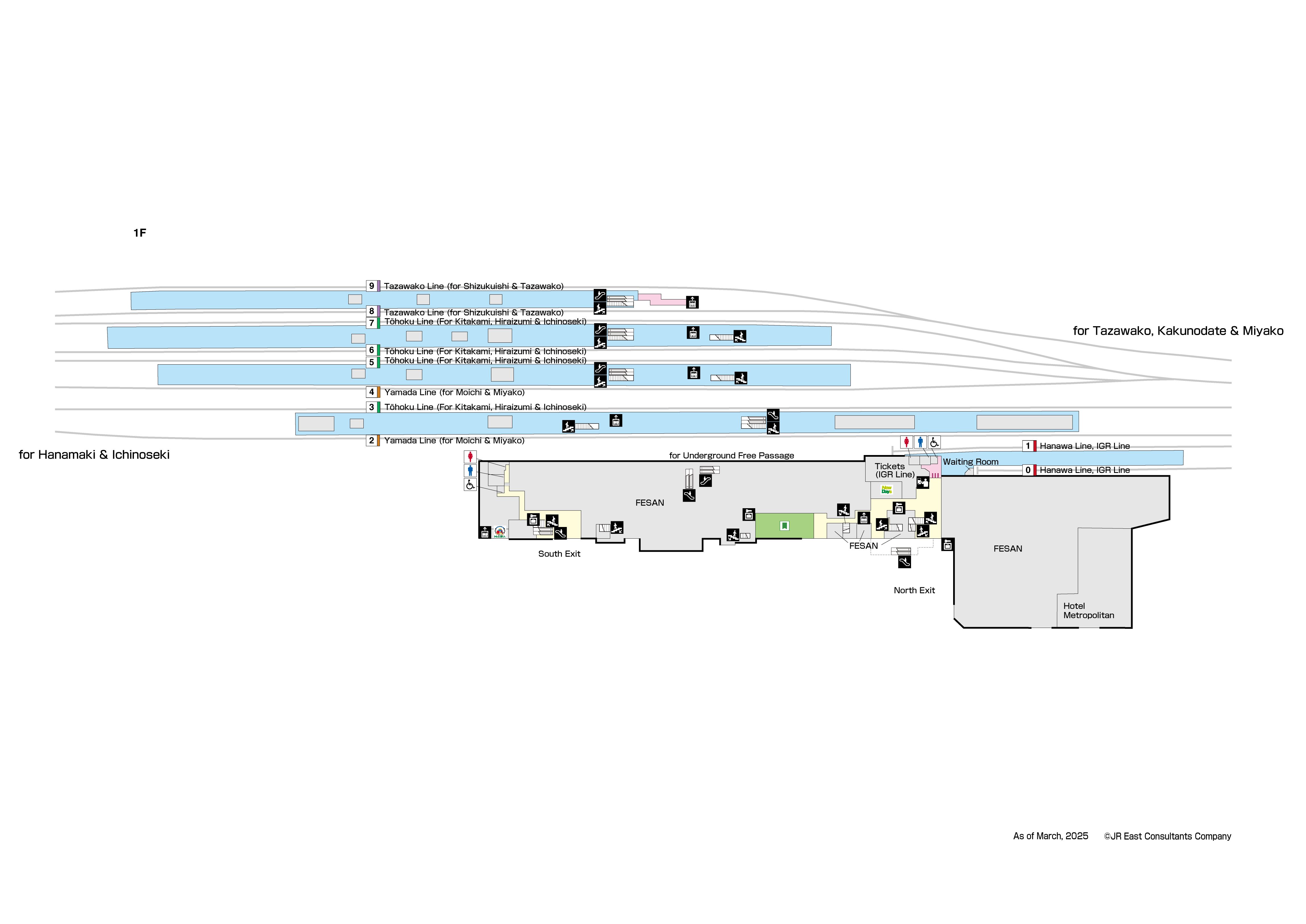 Morioka Station 1FMap