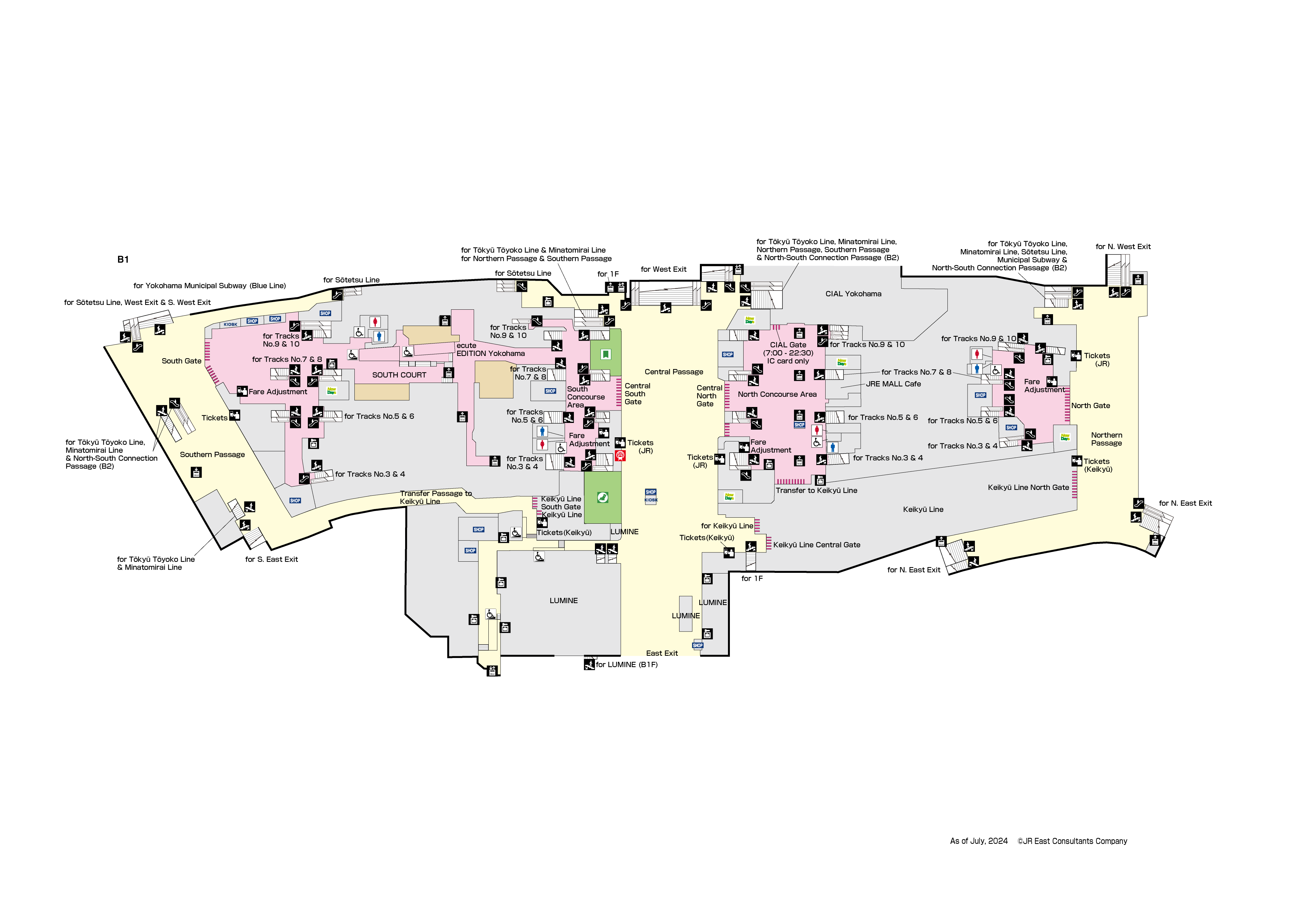 Yokohama Station B1Map