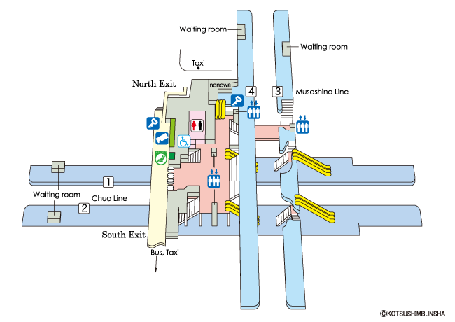 Nishi-Kokubunji Station Map