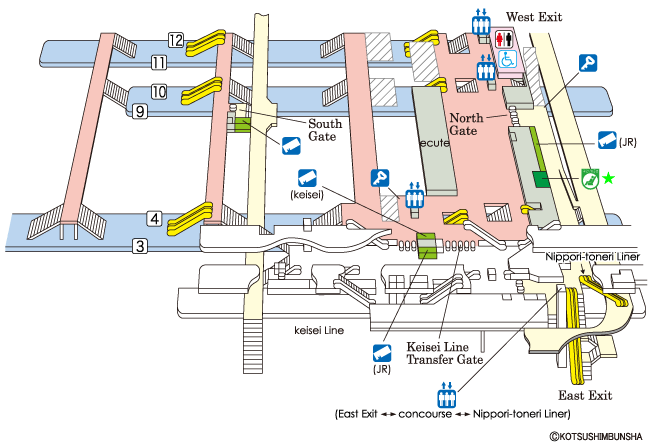 Nippori Station Map