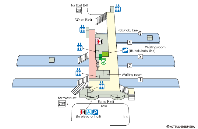 Muikamachi Station Map