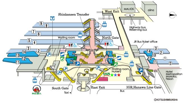 Morioka Station Map