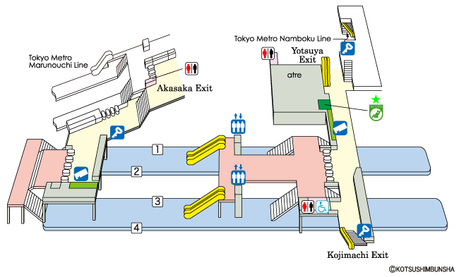 Yotsuya Station Map