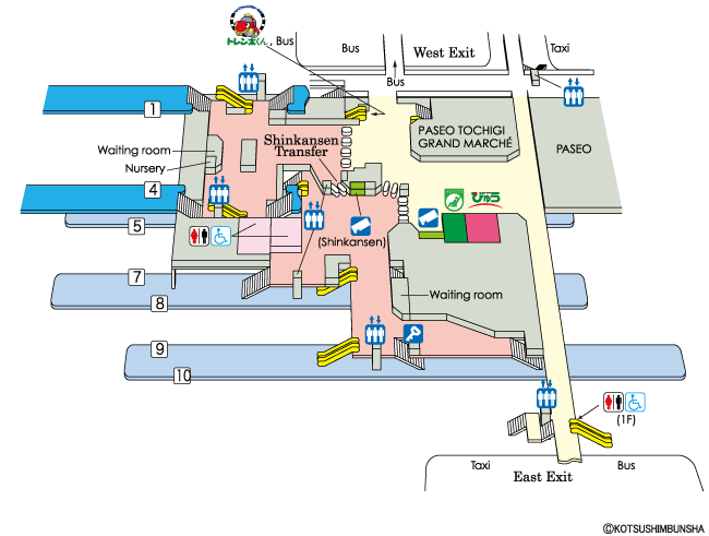 Utsunomiya Station Map