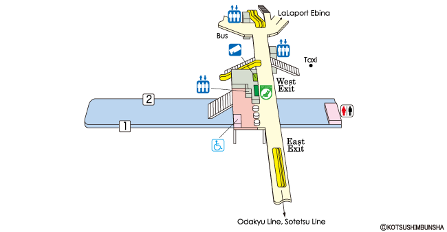 Ebina Station Map