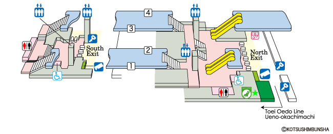 Okachimachi Station Map