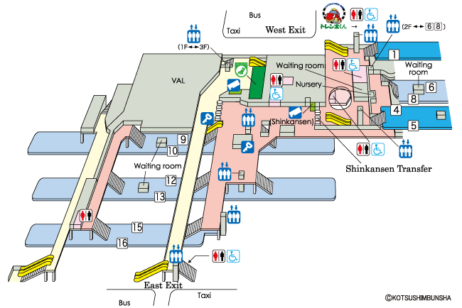 Oyama Station Map