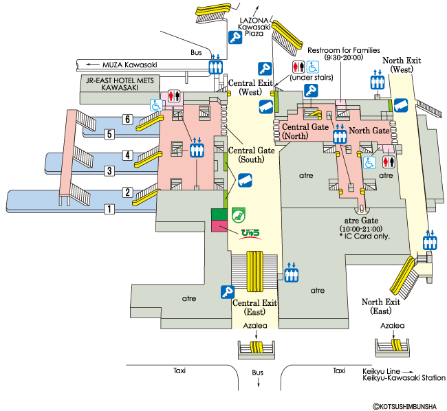 Kawasaki Station Map