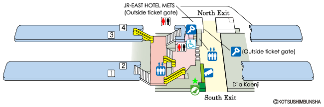 Koenji Station Map