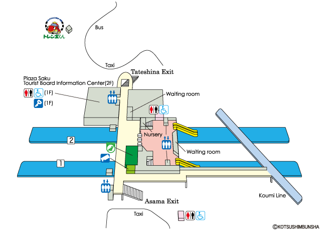 Sakudaira Station Map