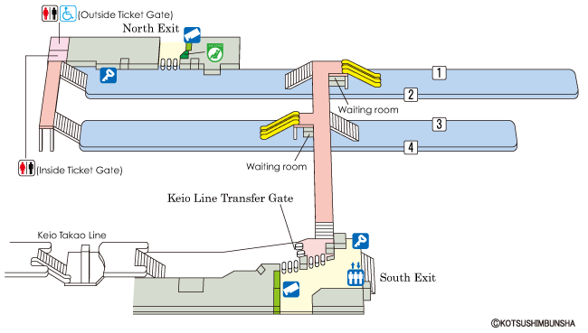 Takao Station Map