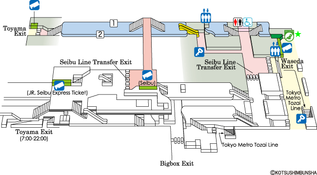 Takadanobaba Station Map
