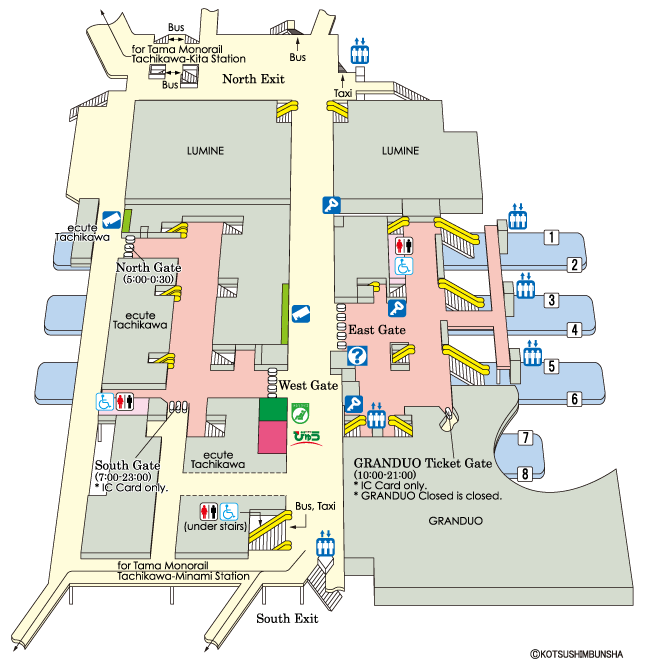 Tachikawa Station Map