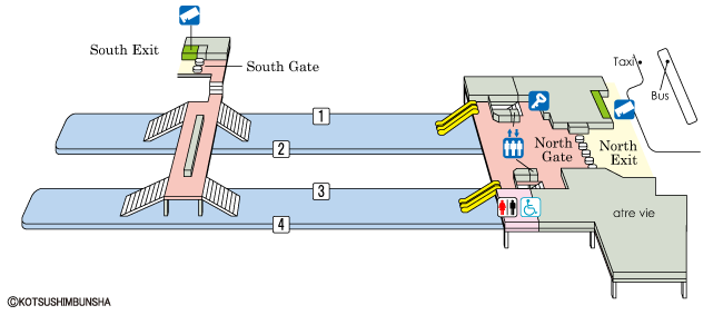 Tabata Station Map