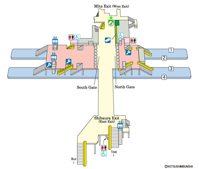 Tamachi Station Map