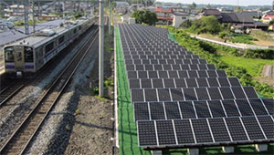 東北本線平泉駅の太陽光発電