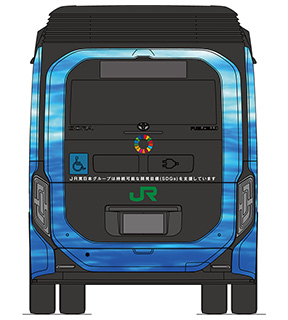 燃料電池バス（SDGsデザイン：後部イメージ）