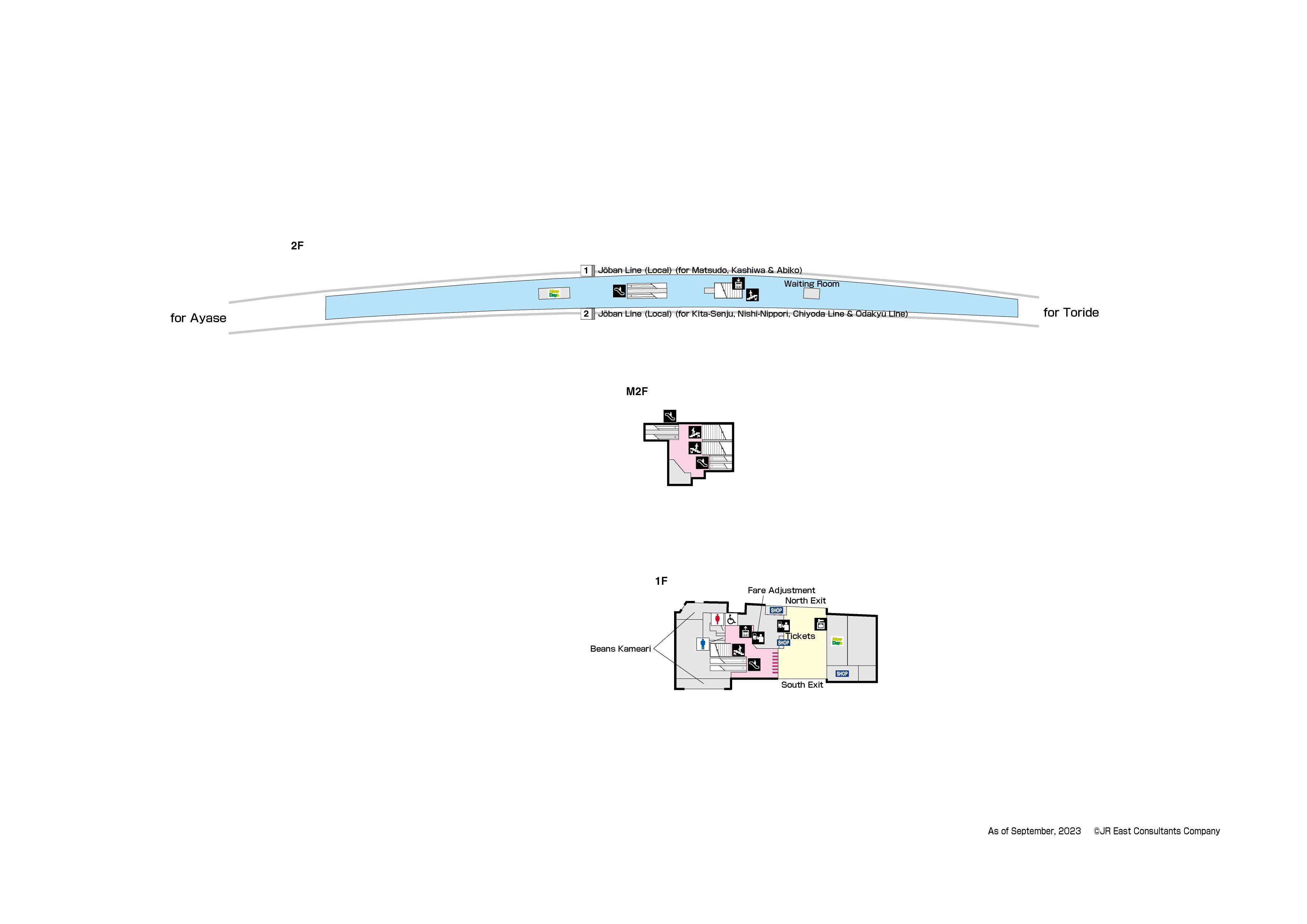 Kameari Station 1F-3FMap