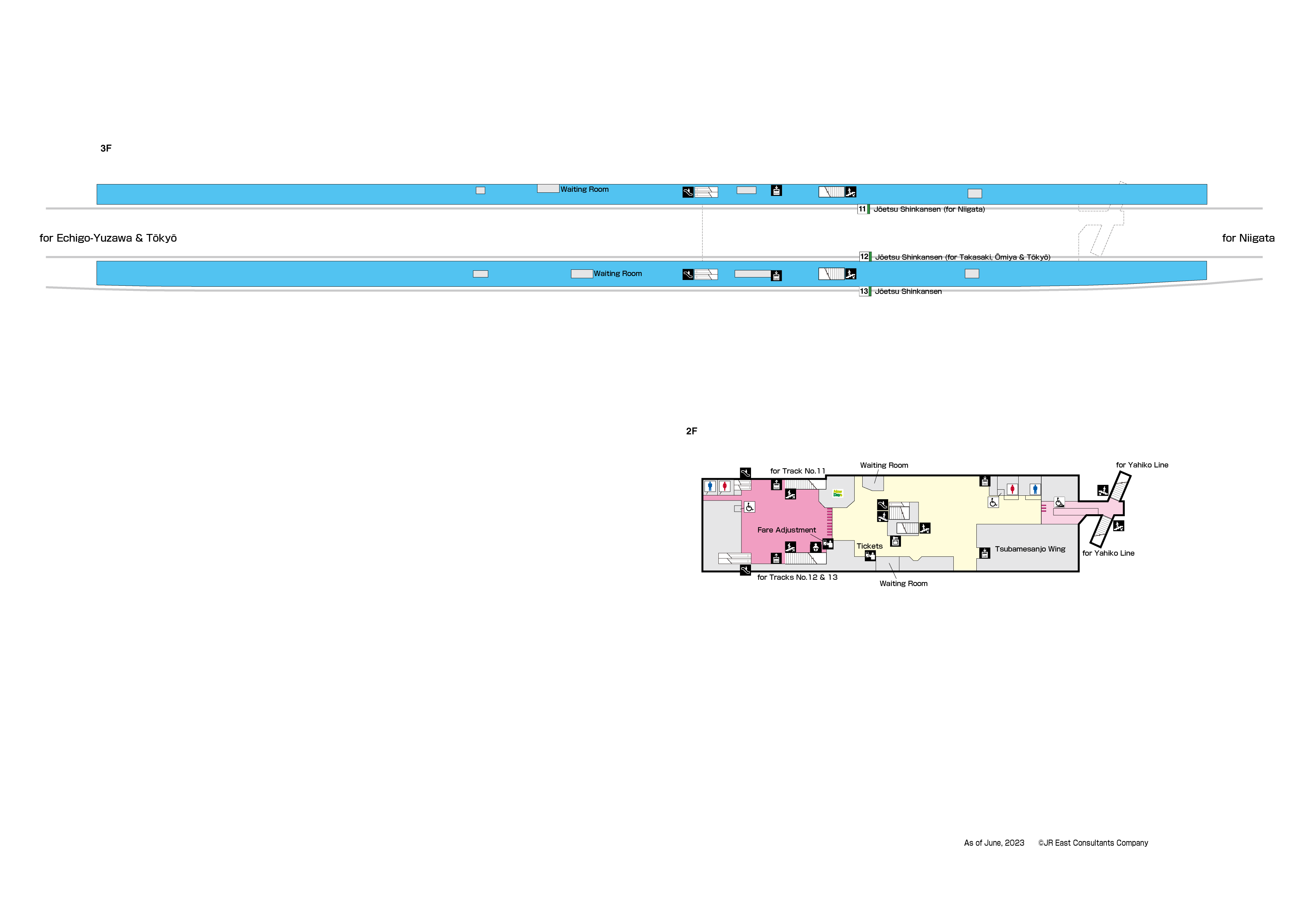 Tsubamesanjo Station 2F-3FMap