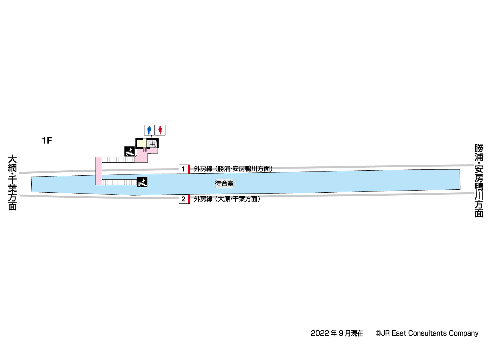 浪花駅　1F構内図