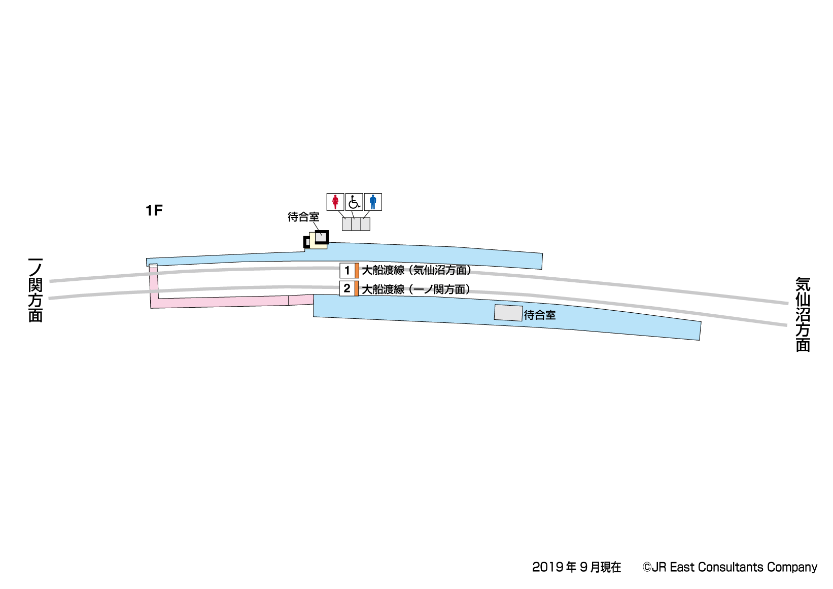 陸中松川駅　1F構内図