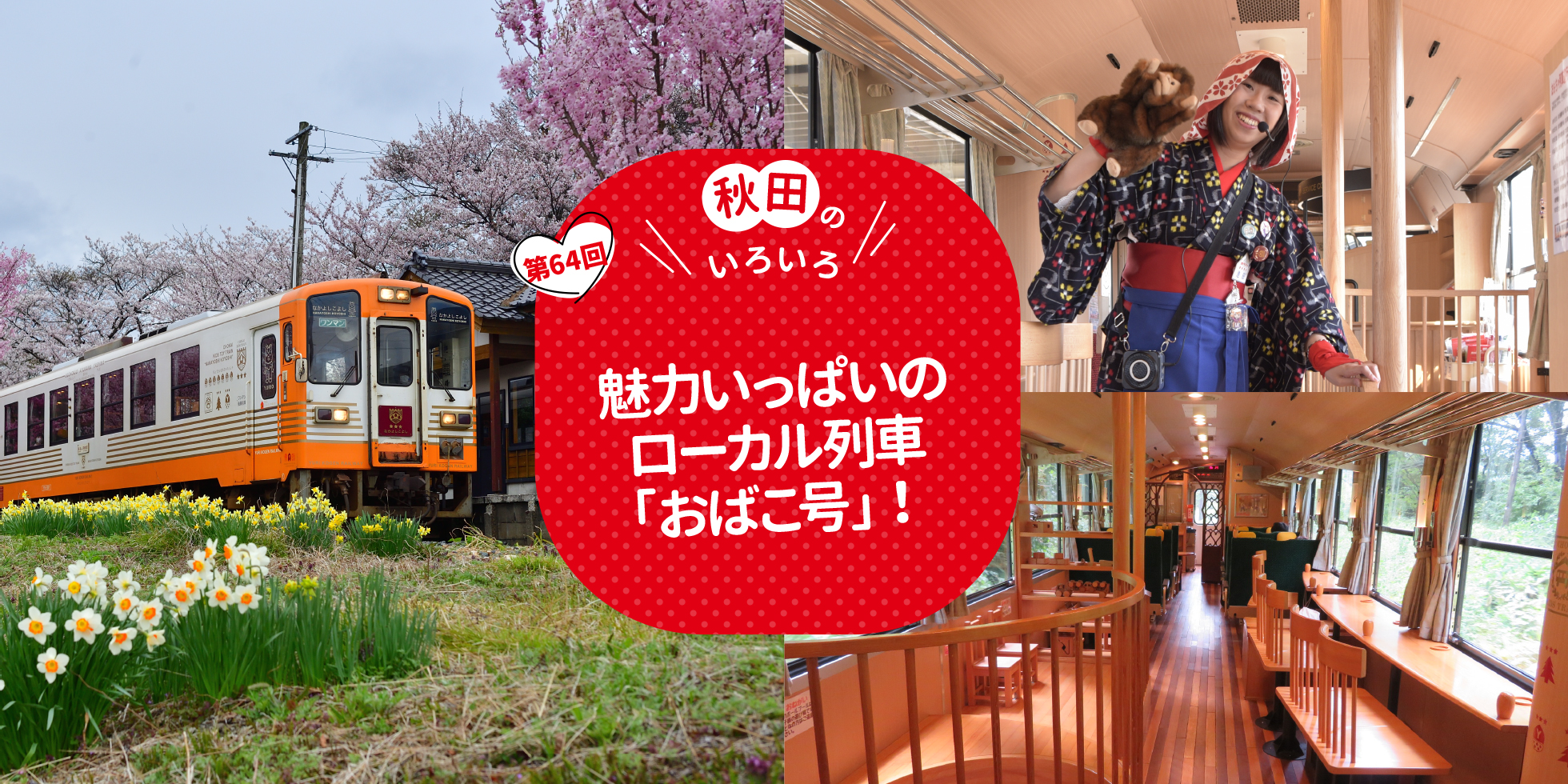 魅力いっぱいのローカル列車「おばこ号」！