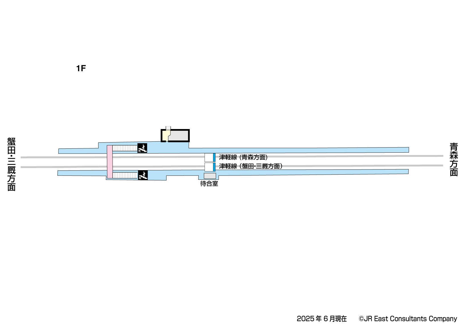 奥内駅　1F構内図