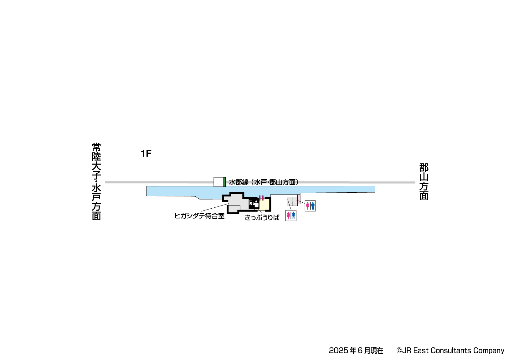 東館駅　1F構内図