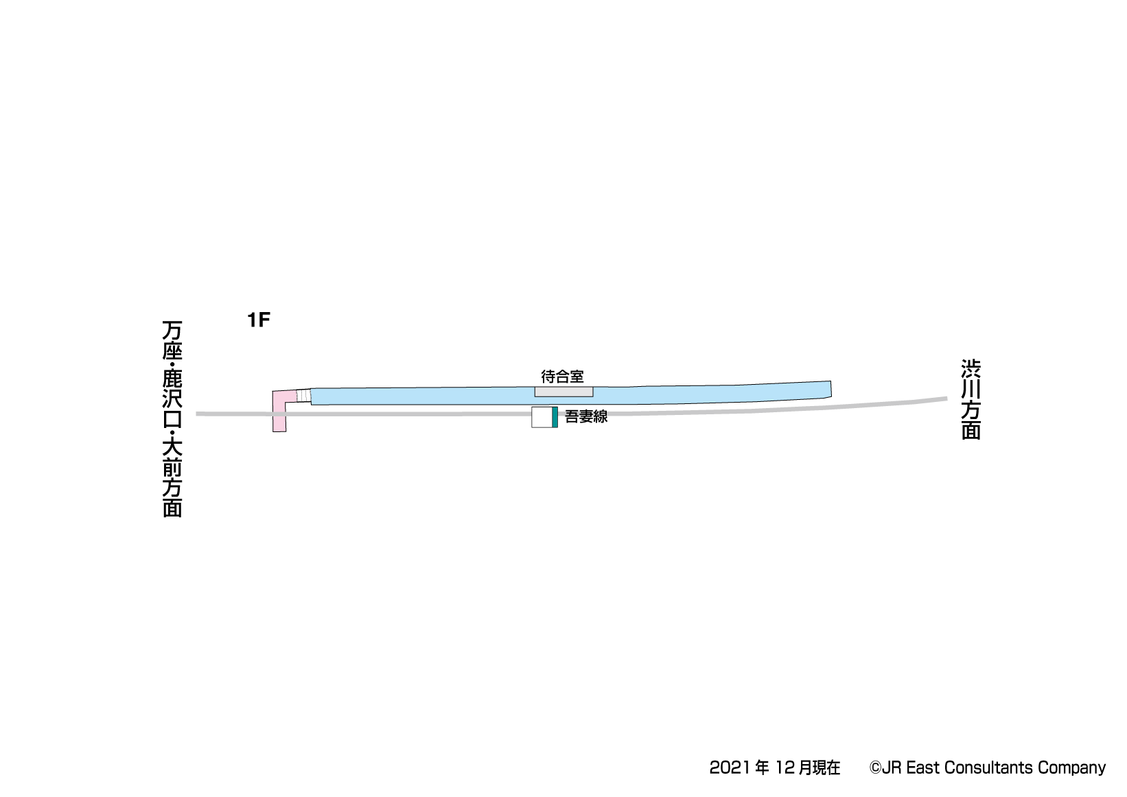 袋倉駅　1F構内図