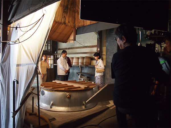 君の井酒造での撮影風景