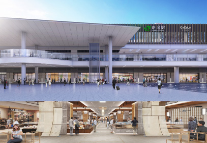 新たな装いとなる県都のシンボル　新潟駅