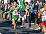 厳しい3区で粘りの走りの長谷川選手