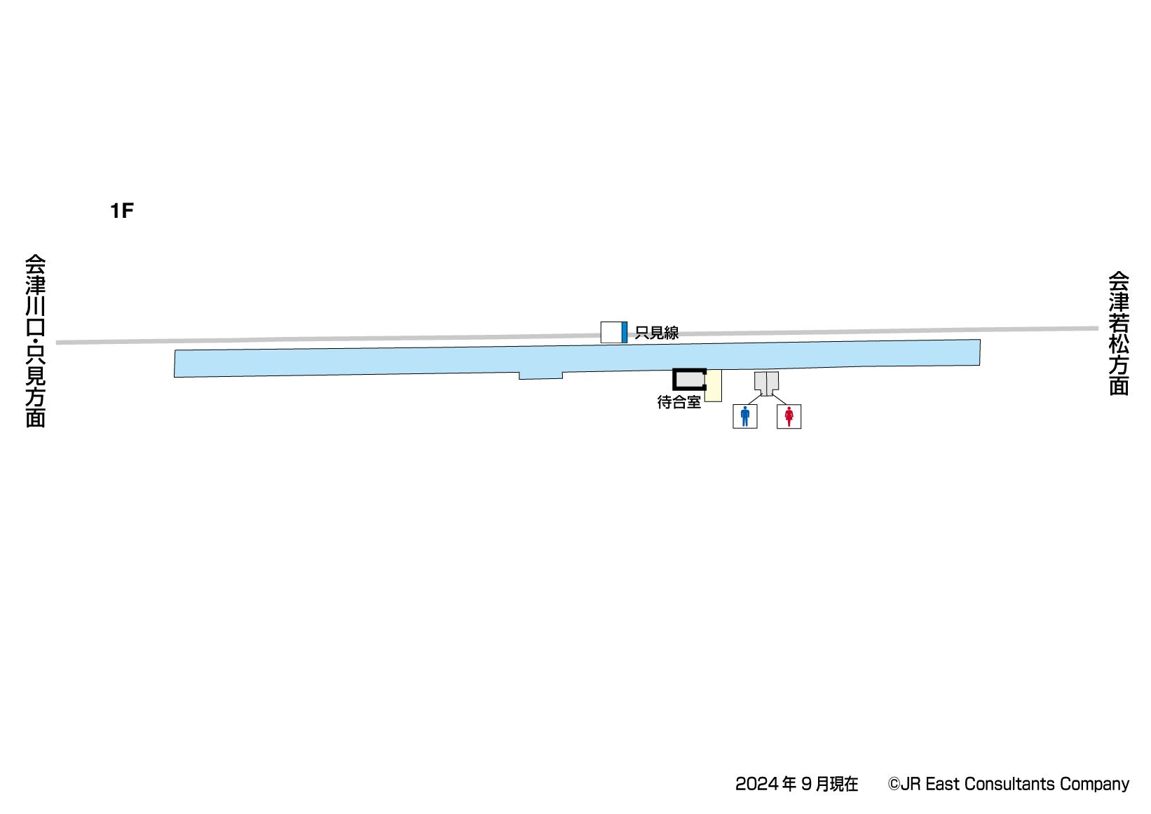 会津高田駅　1F構内図