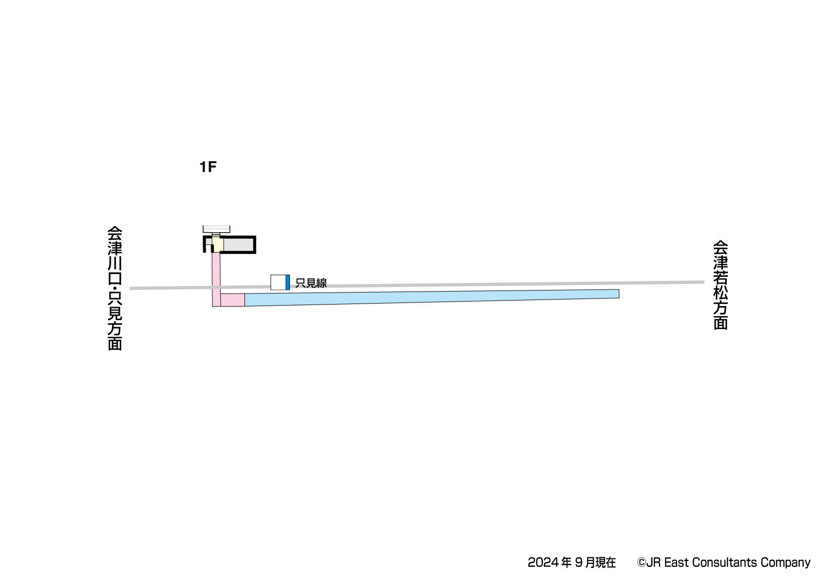 会津中川駅　1F構内図