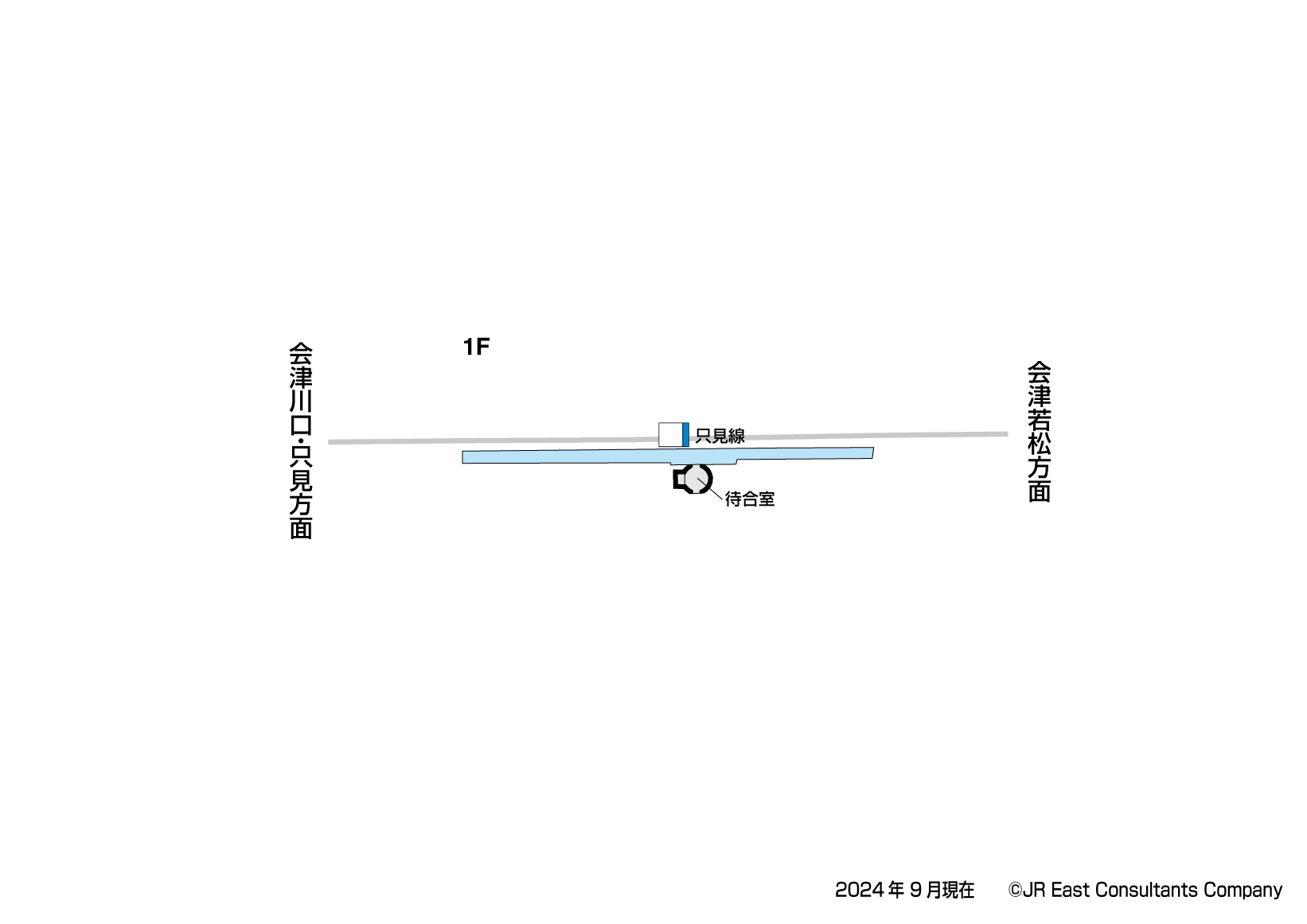 会津桧原駅　1F構内図