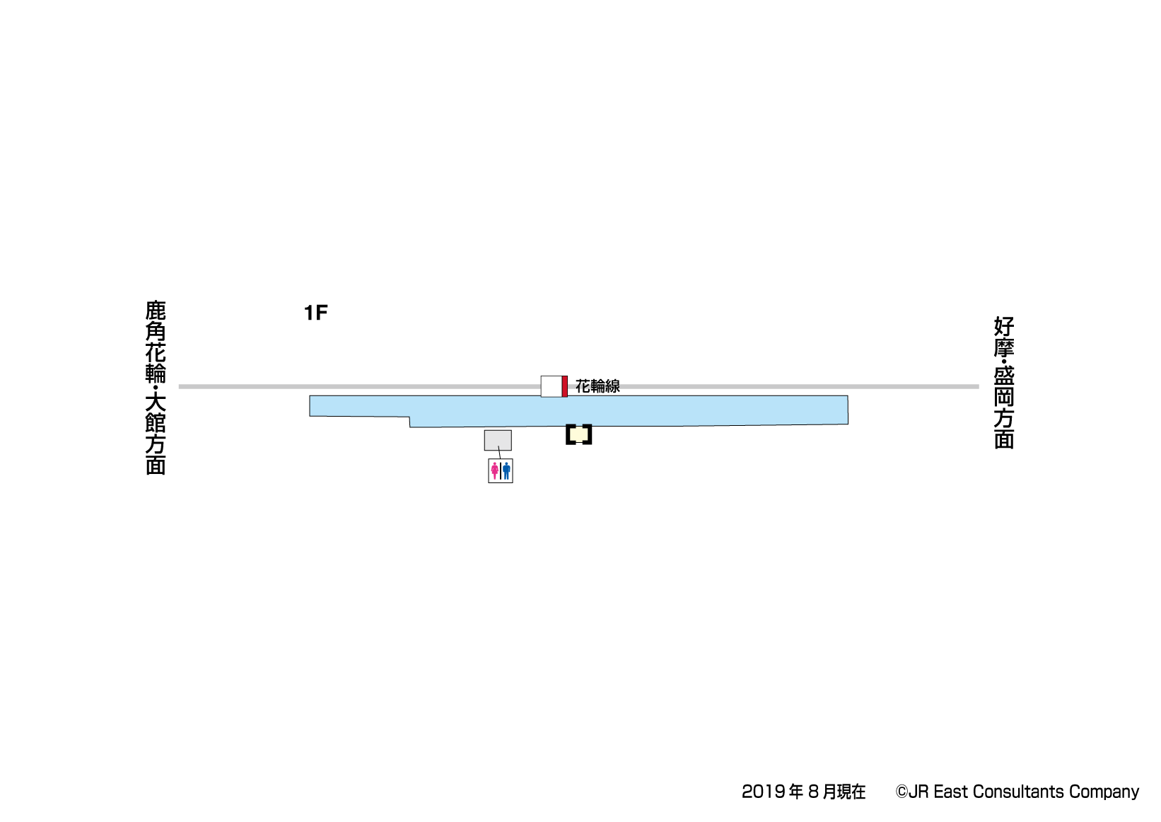 赤坂田駅　1F構内図